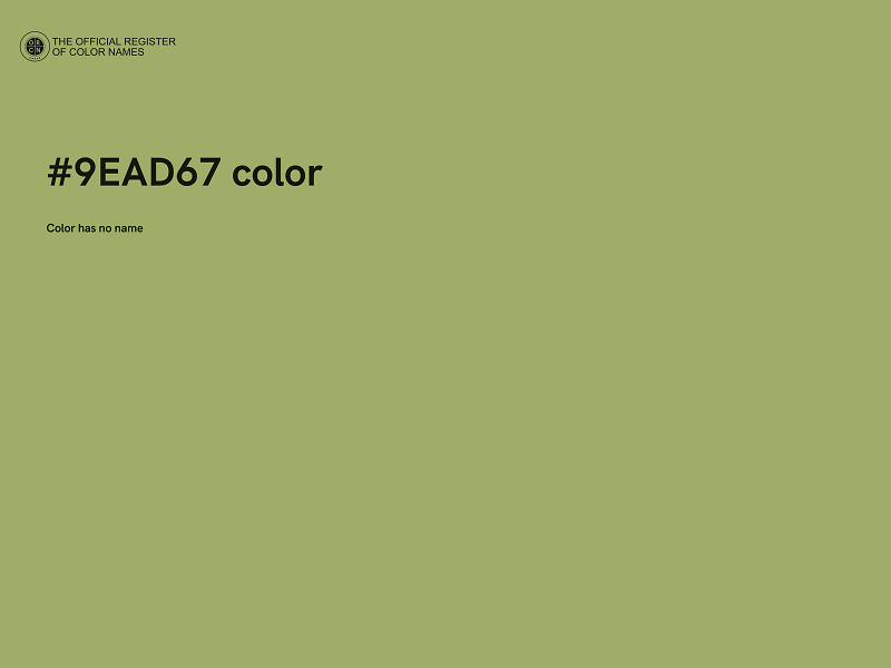 #9EAD67 color image