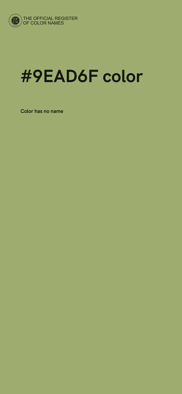 #9EAD6F color image
