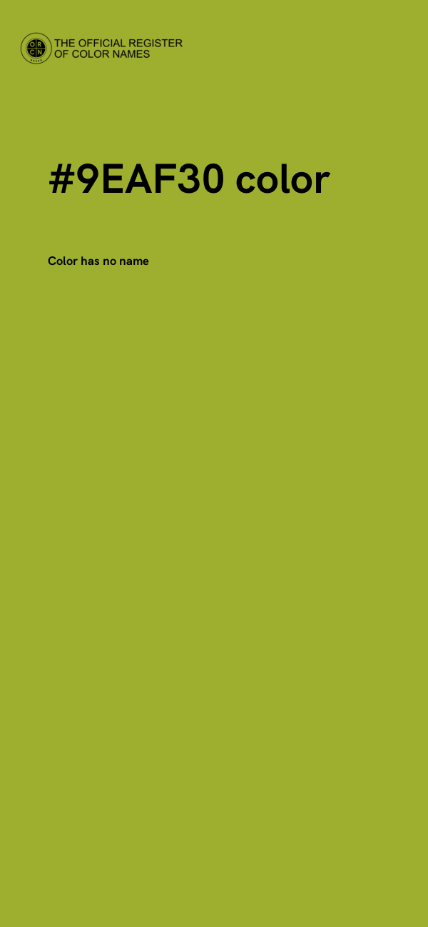 #9EAF30 color image