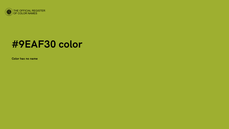 #9EAF30 color image