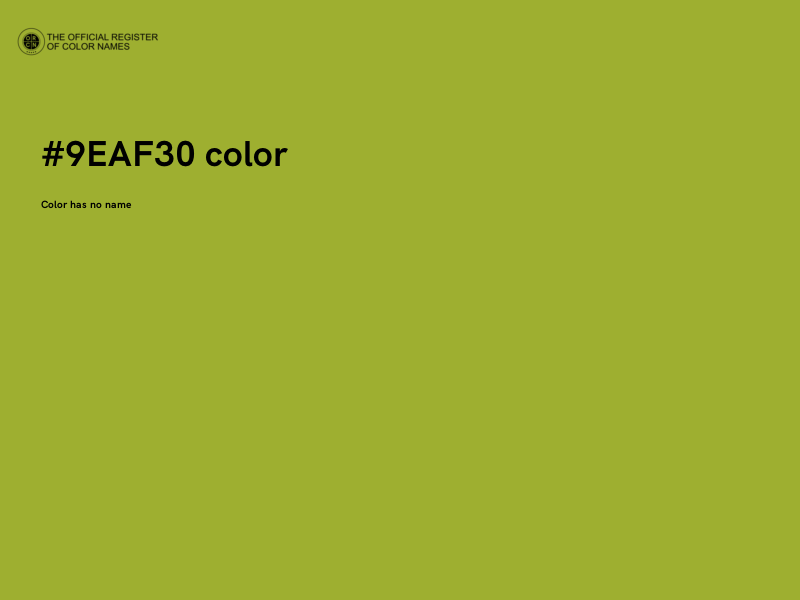 #9EAF30 color image