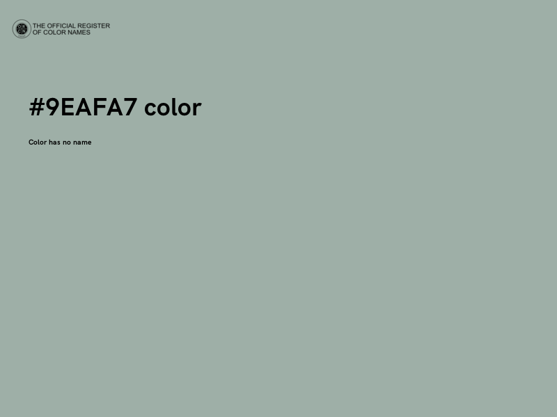 #9EAFA7 color image