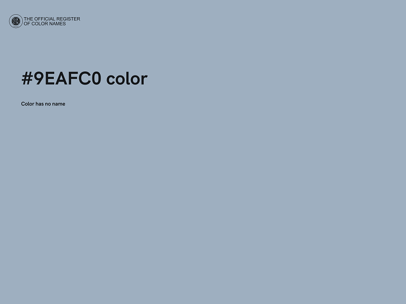 #9EAFC0 color image