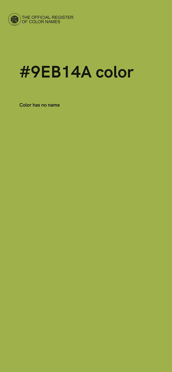 #9EB14A color image