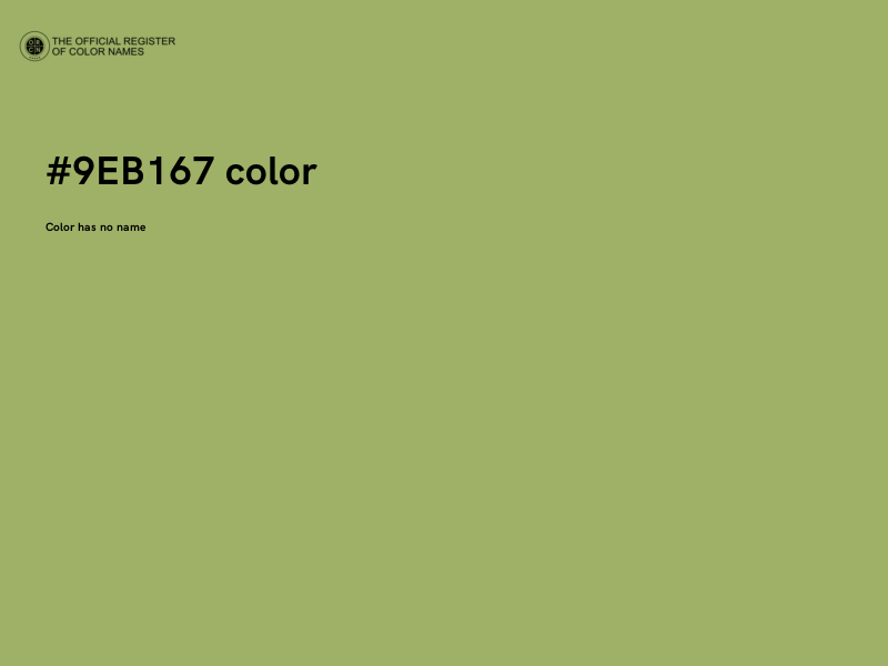 #9EB167 color image