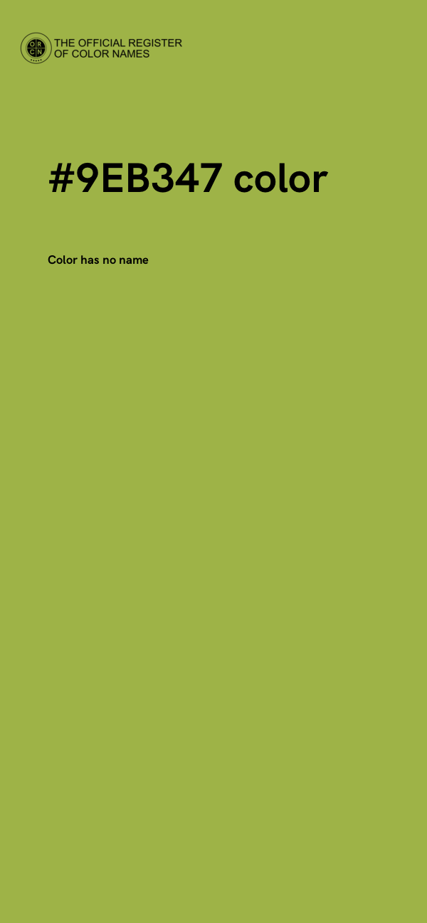 #9EB347 color image