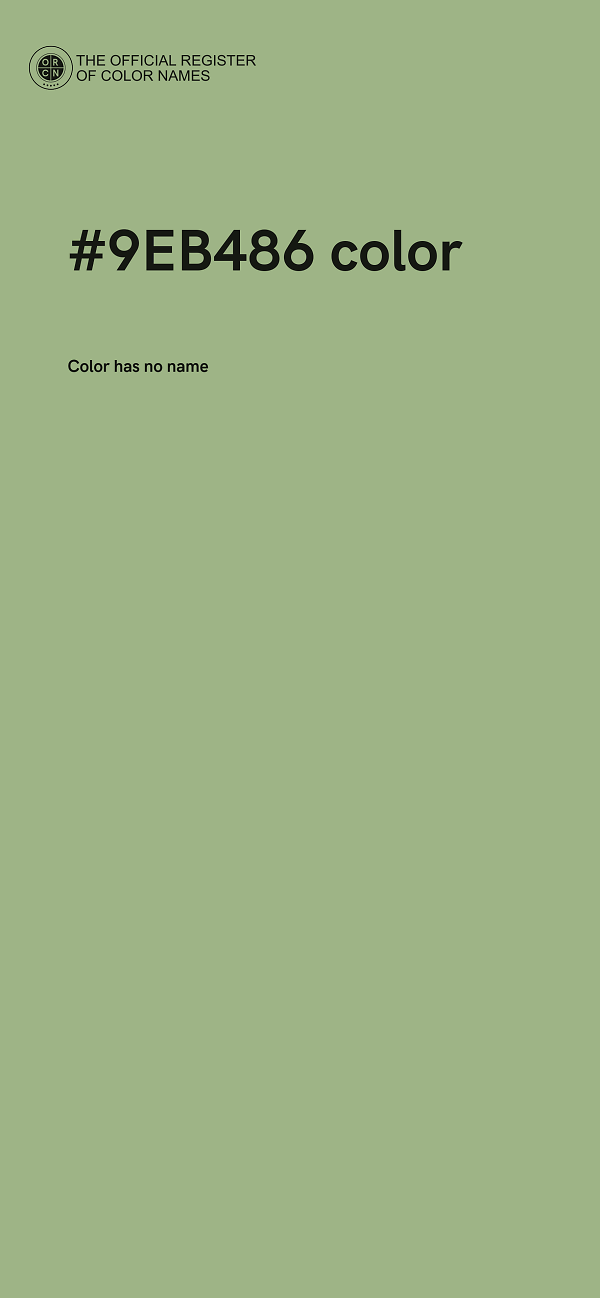 #9EB486 color image