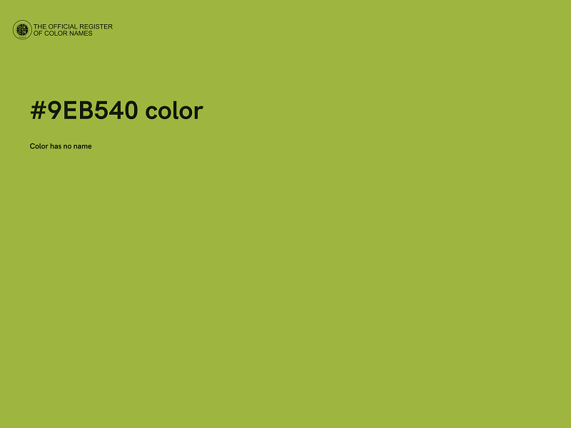 #9EB540 color image