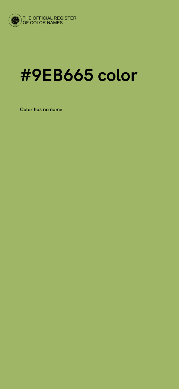 #9EB665 color image