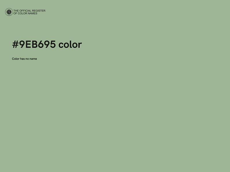 #9EB695 color image