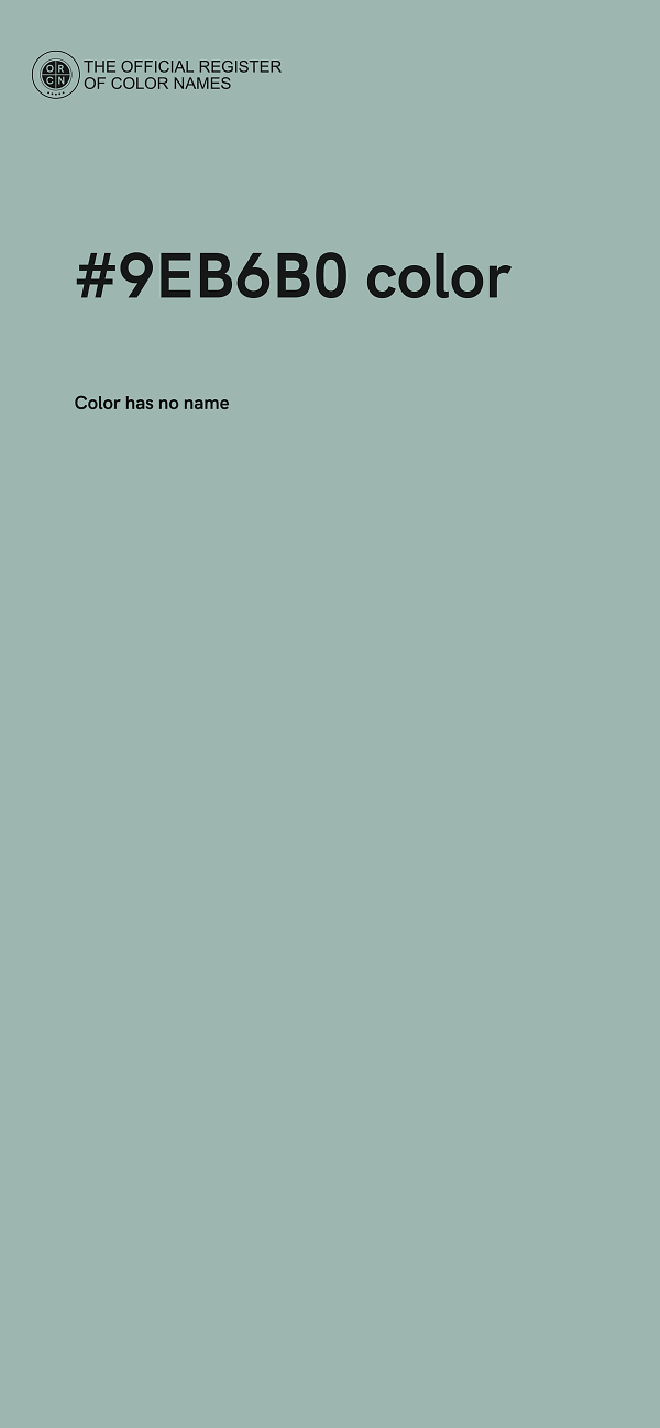 #9EB6B0 color image