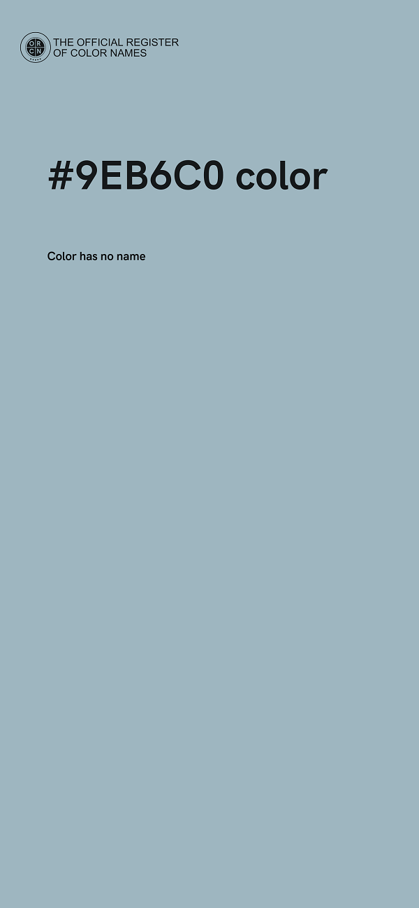 #9EB6C0 color image