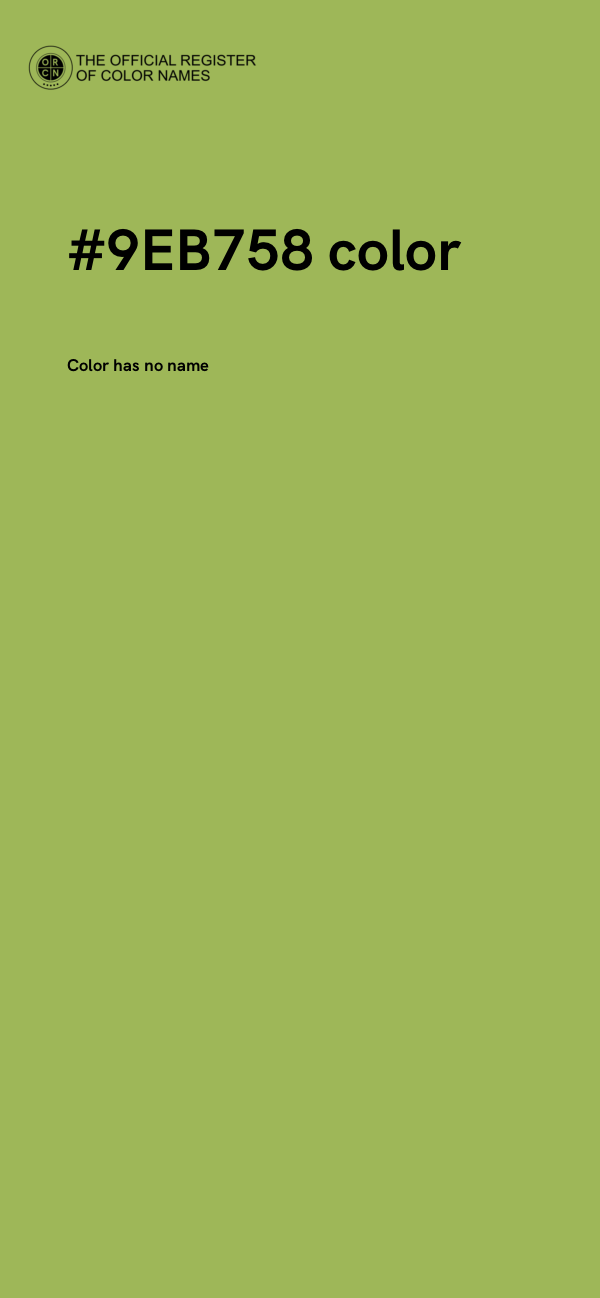 #9EB758 color image
