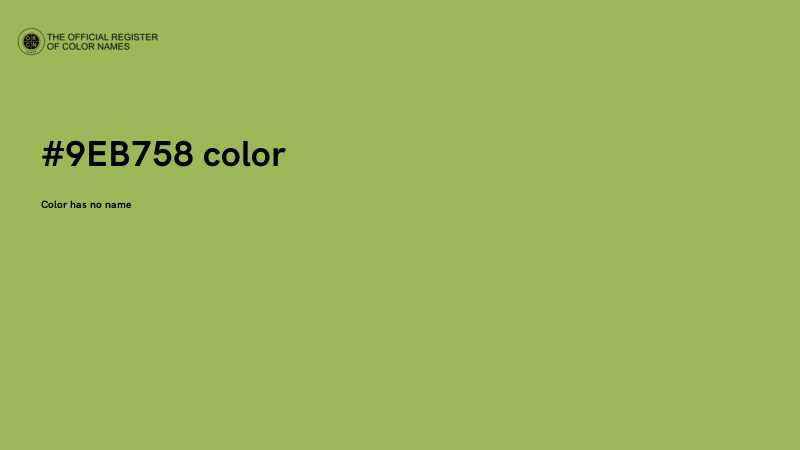 #9EB758 color image