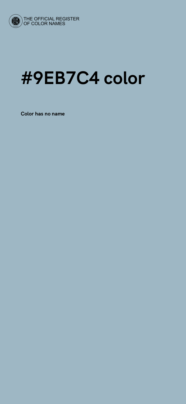 #9EB7C4 color image