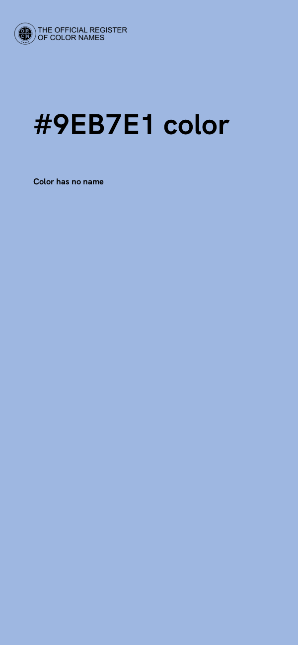 #9EB7E1 color image