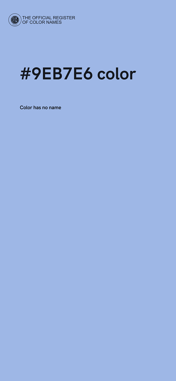 #9EB7E6 color image
