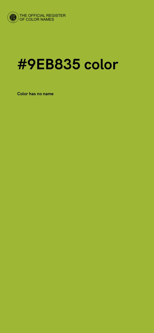 #9EB835 color image