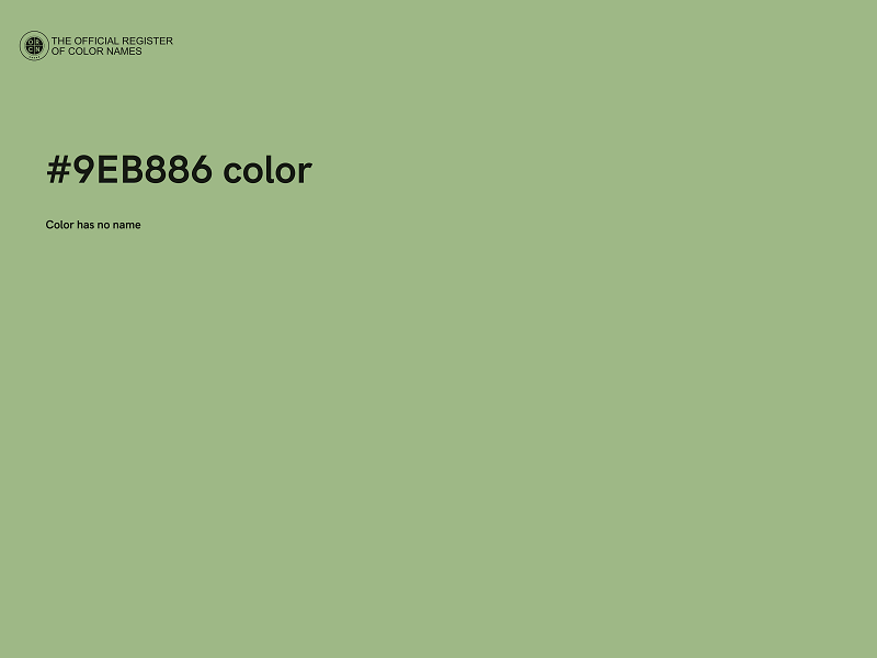 #9EB886 color image