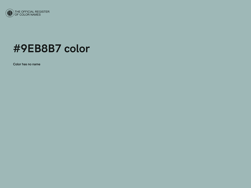 #9EB8B7 color image