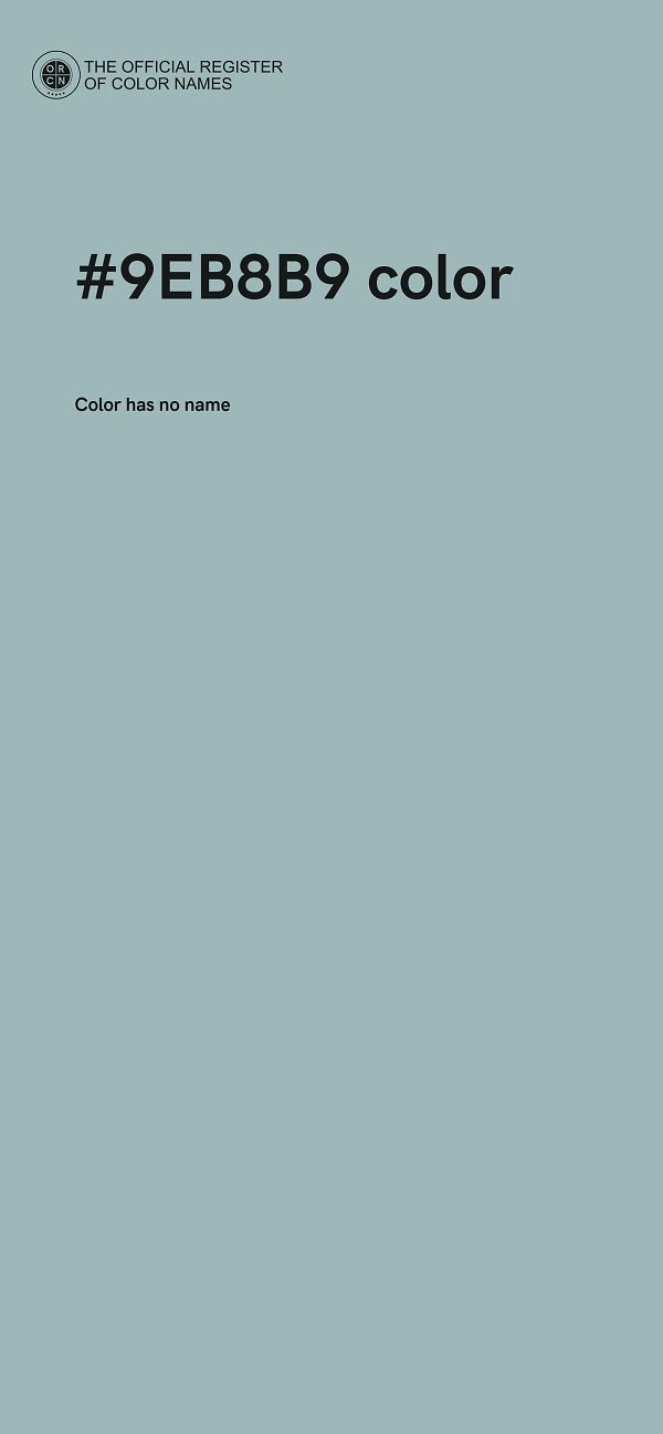 #9EB8B9 color image