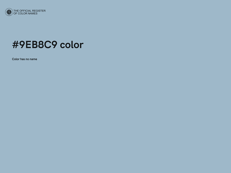 #9EB8C9 color image