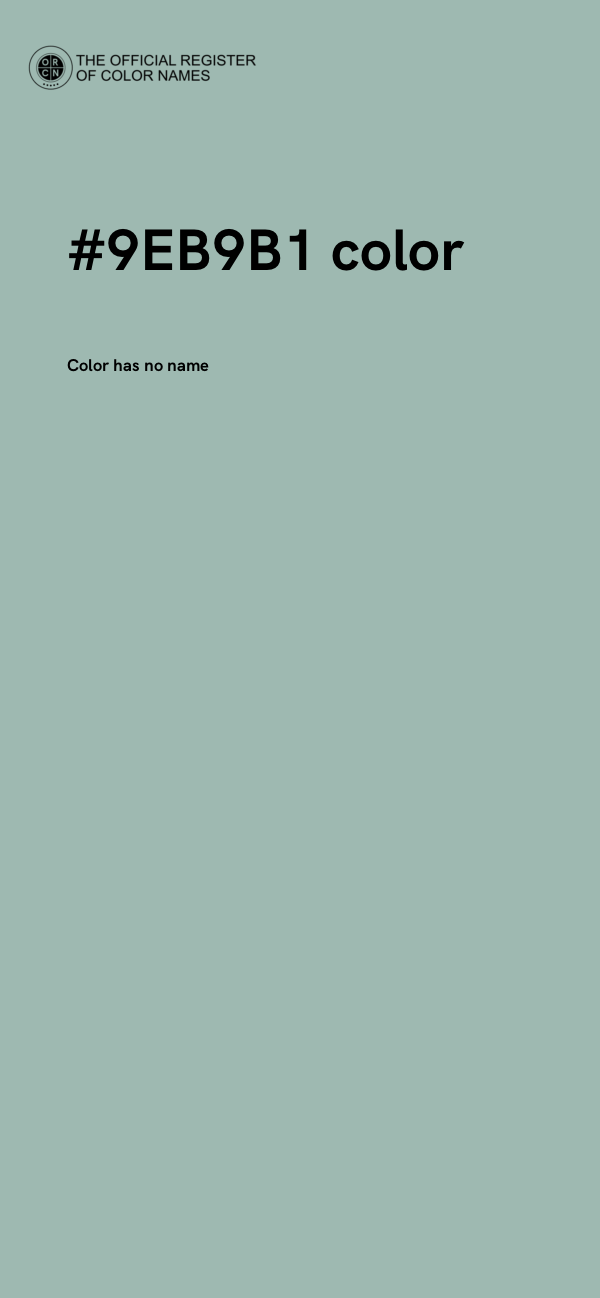 #9EB9B1 color image