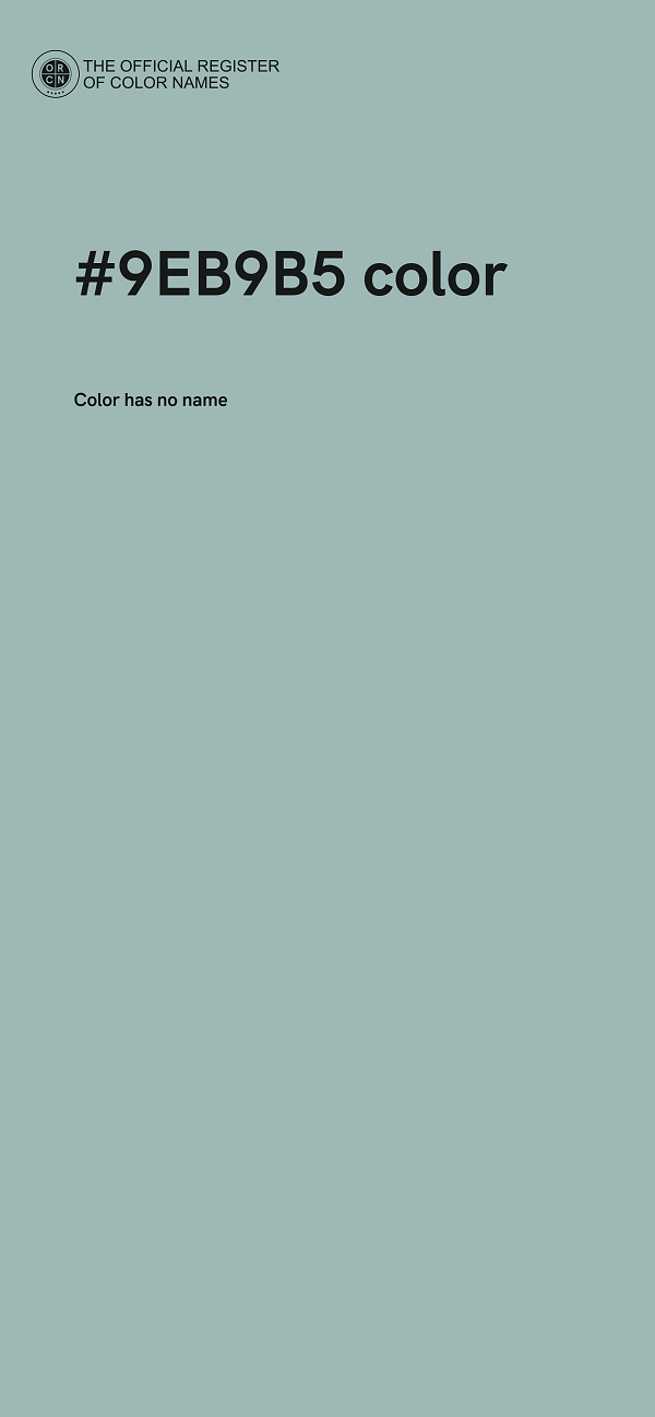 #9EB9B5 color image