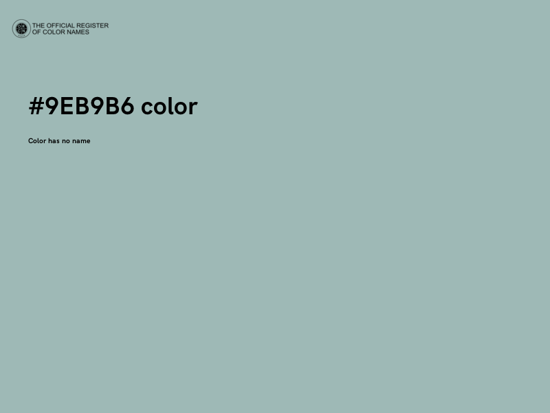 #9EB9B6 color image