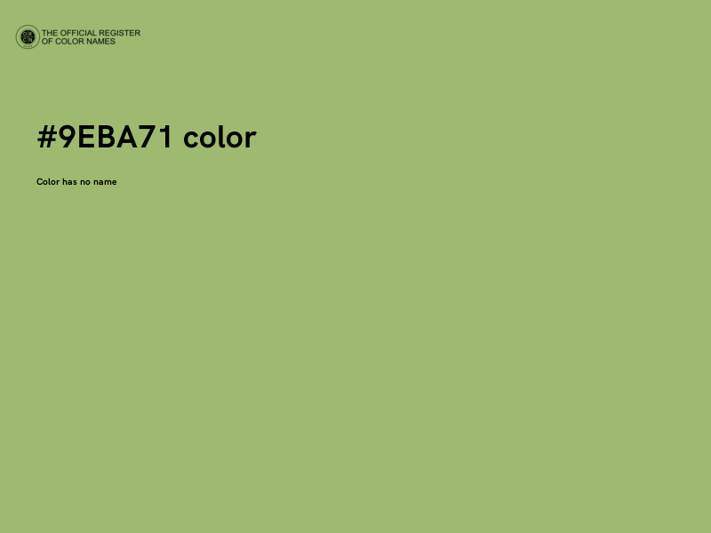#9EBA71 color image