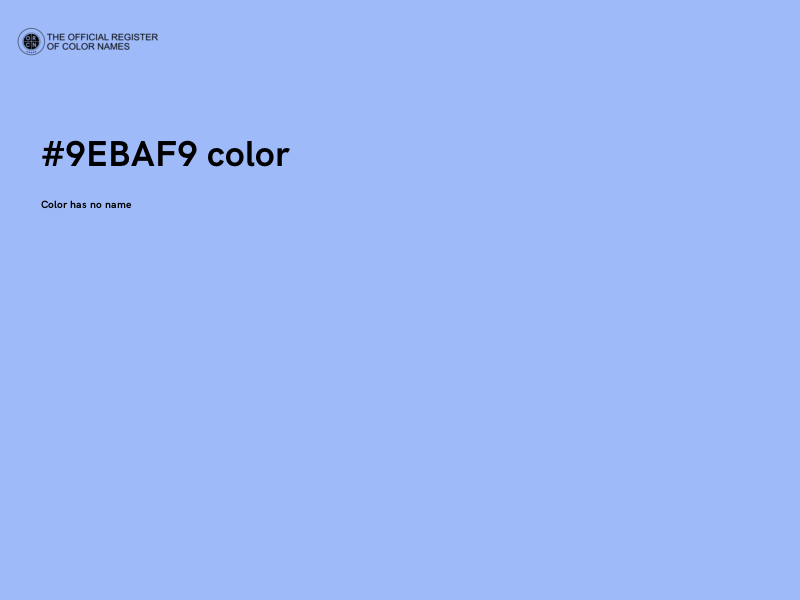 #9EBAF9 color image