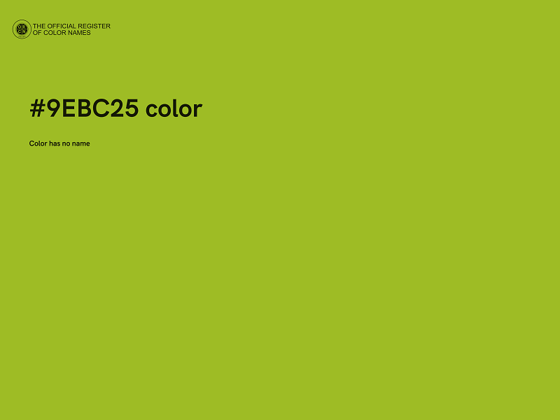 #9EBC25 color image