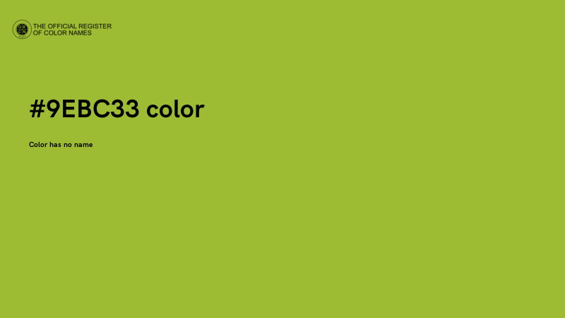#9EBC33 color image