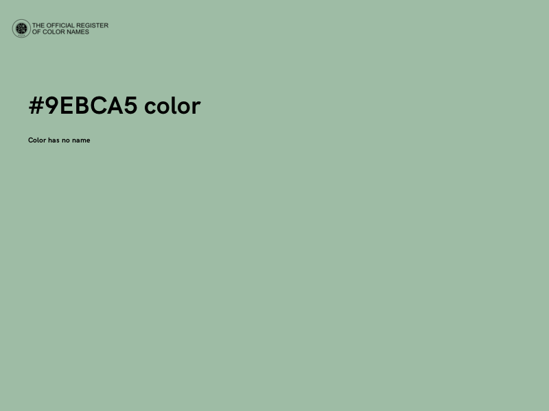 #9EBCA5 color image