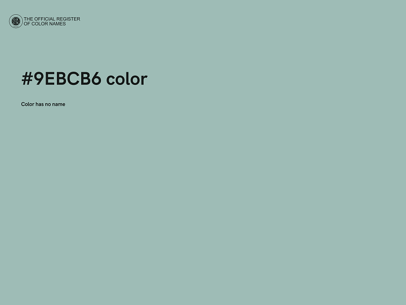 #9EBCB6 color image