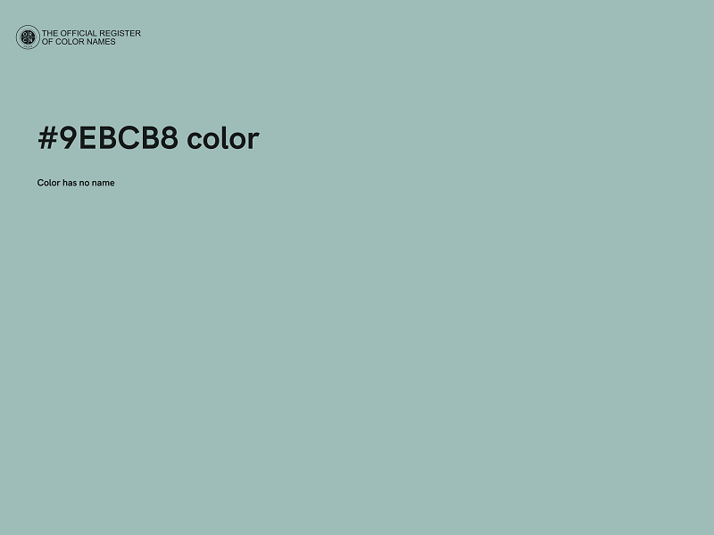 #9EBCB8 color image