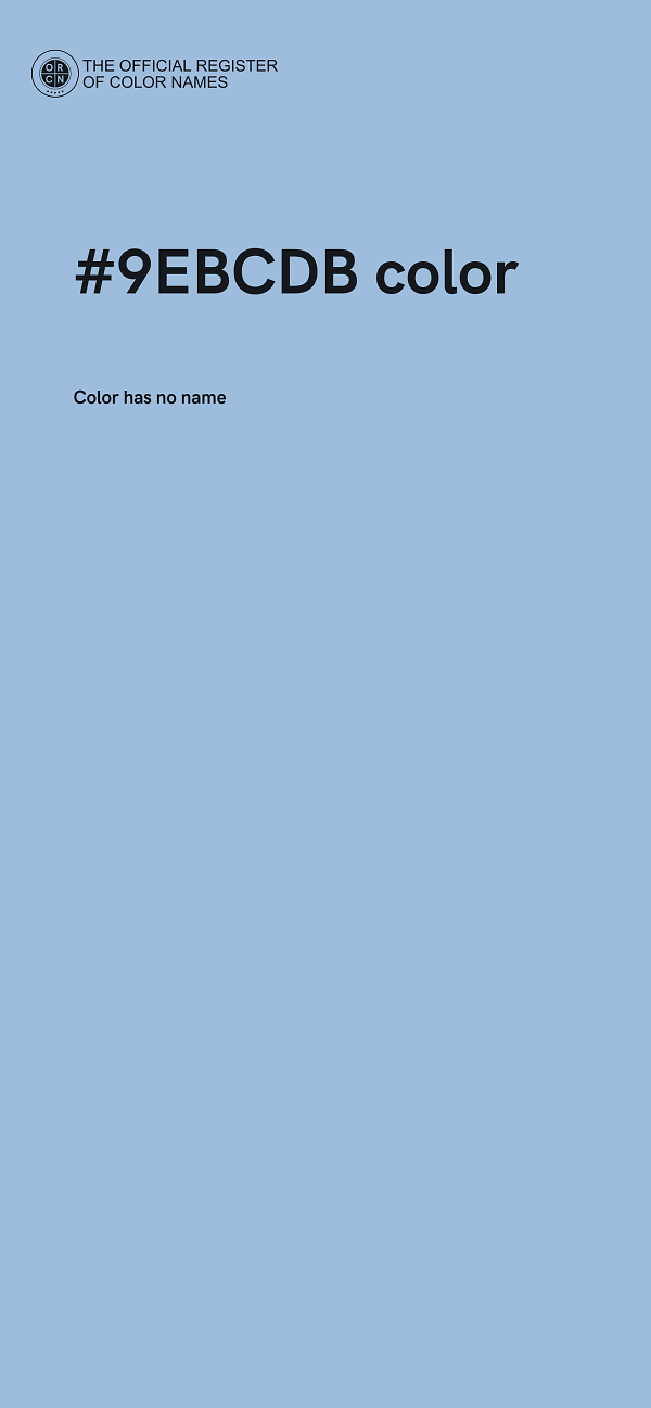 #9EBCDB color image