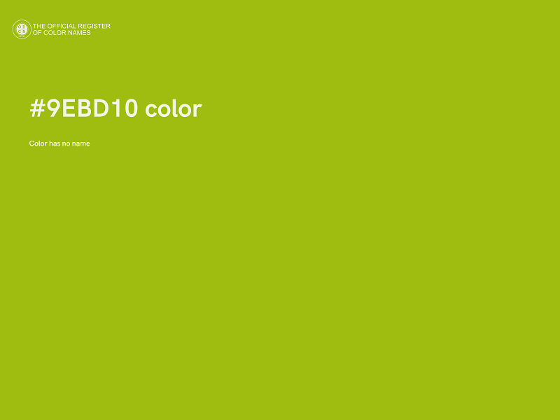 #9EBD10 color image