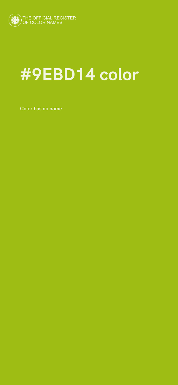 #9EBD14 color image