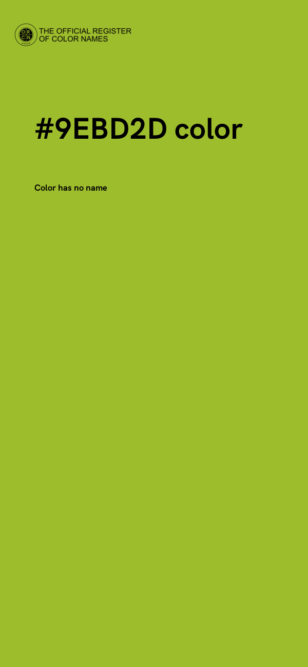 #9EBD2D color image