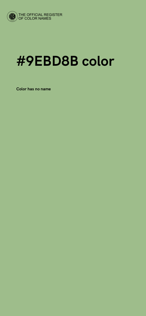 #9EBD8B color image