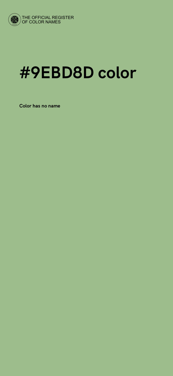 #9EBD8D color image