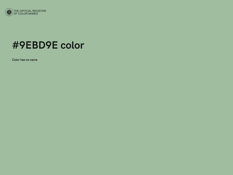 #9EBD9E color image