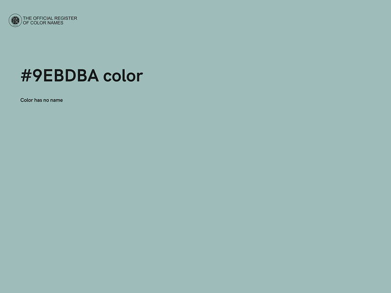 #9EBDBA color image