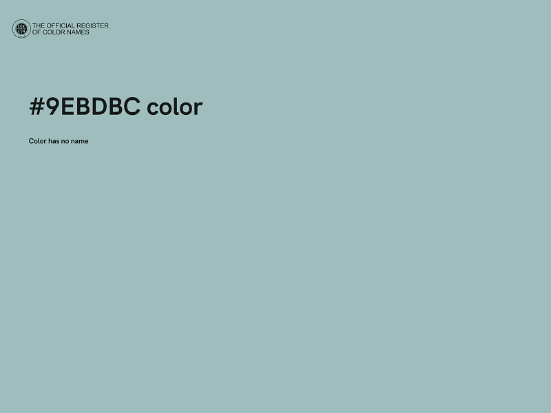#9EBDBC color image