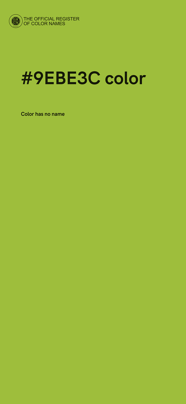 #9EBE3C color image