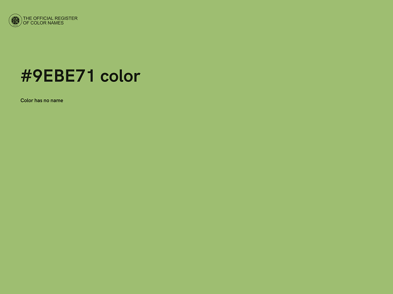 #9EBE71 color image