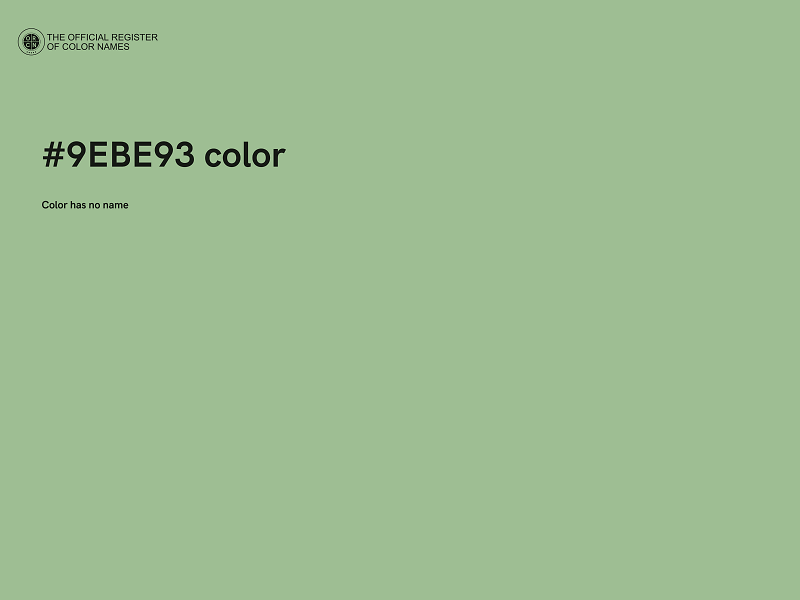 #9EBE93 color image