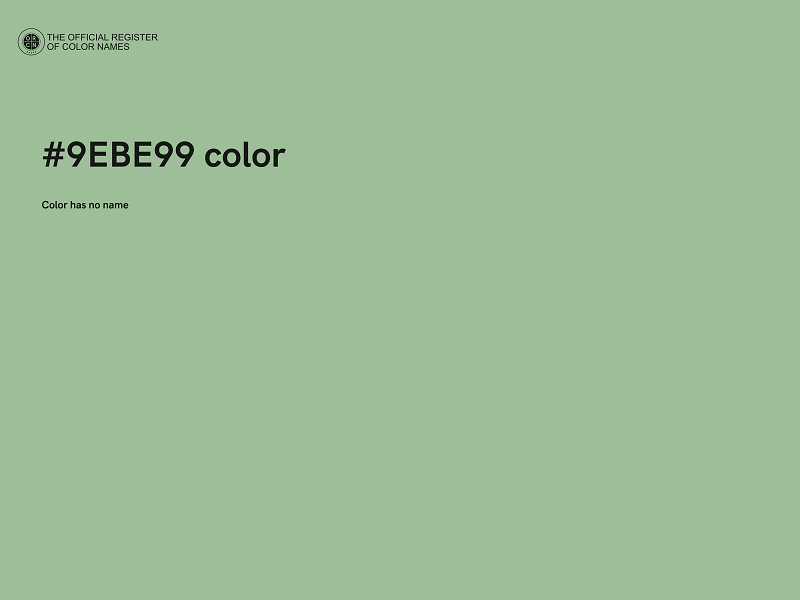 #9EBE99 color image