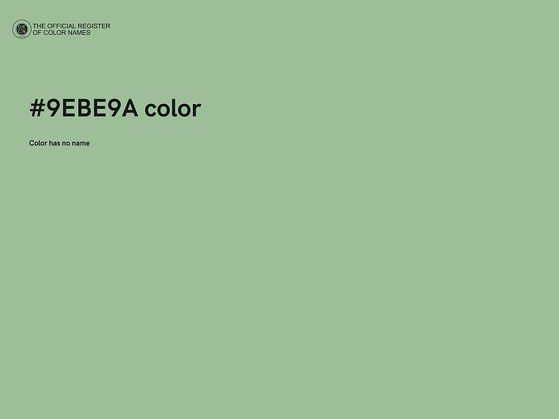 #9EBE9A color image